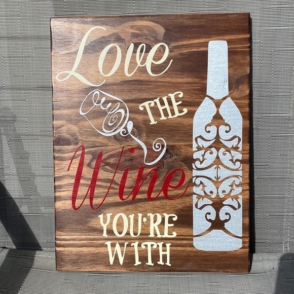 12 by 15 Funny Wine Quote Wood Sign Custom Made by Me - Picture 2 of 2